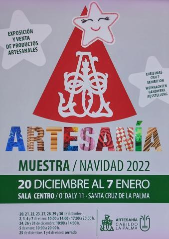 Cartel muestra artesanía Navidad